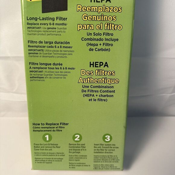 GermGuardian HEPA Air Purifier Size B Genuine Carbon Replacement Filter 4825 NEW - Picture 3 of 4